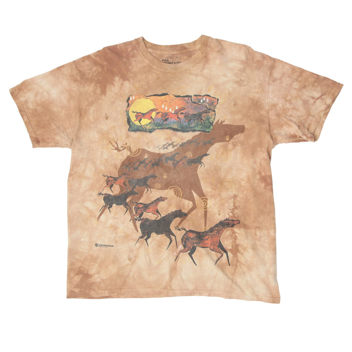 Mens The Mountain Ginny Hogan Running Horses Tie Dye T-Shirt