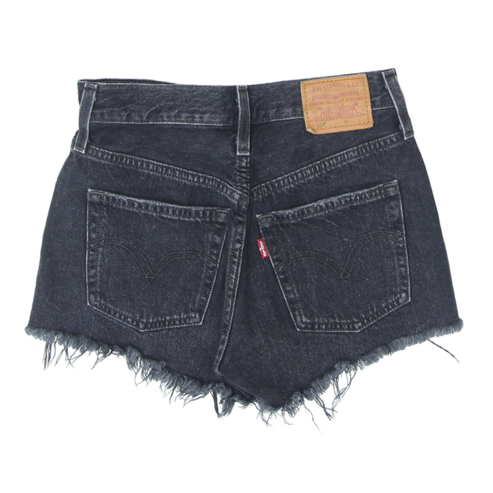 Ladies Levi Strauss # 501 Button Fly Black Denim Shorts