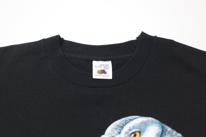 90s Vintage Cliff Bonamie Snowy Owl T-Shirt S.Stitch Black Fruit of the Loom XL