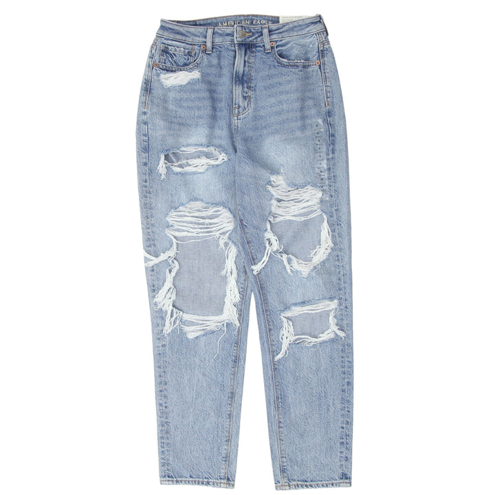 Ladies American Eagle Ripped Highest Rise Mom Jeans