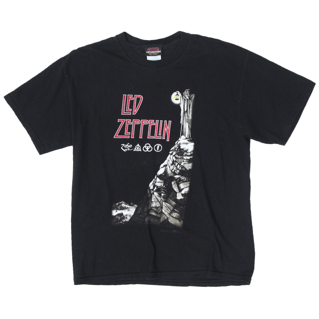 Vintage Led Zeppelin Zoso Band Stairway To Heaven T shirt Fashion Rerun Vintage