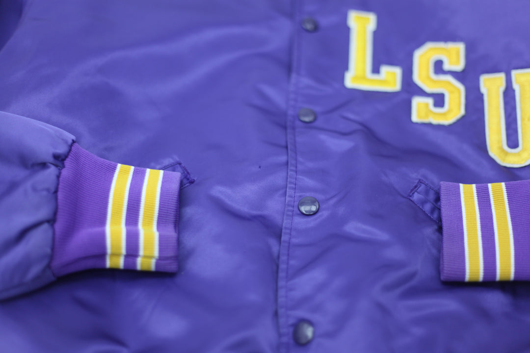 Vintage ILGWU Union LSU Satin Jacket Small