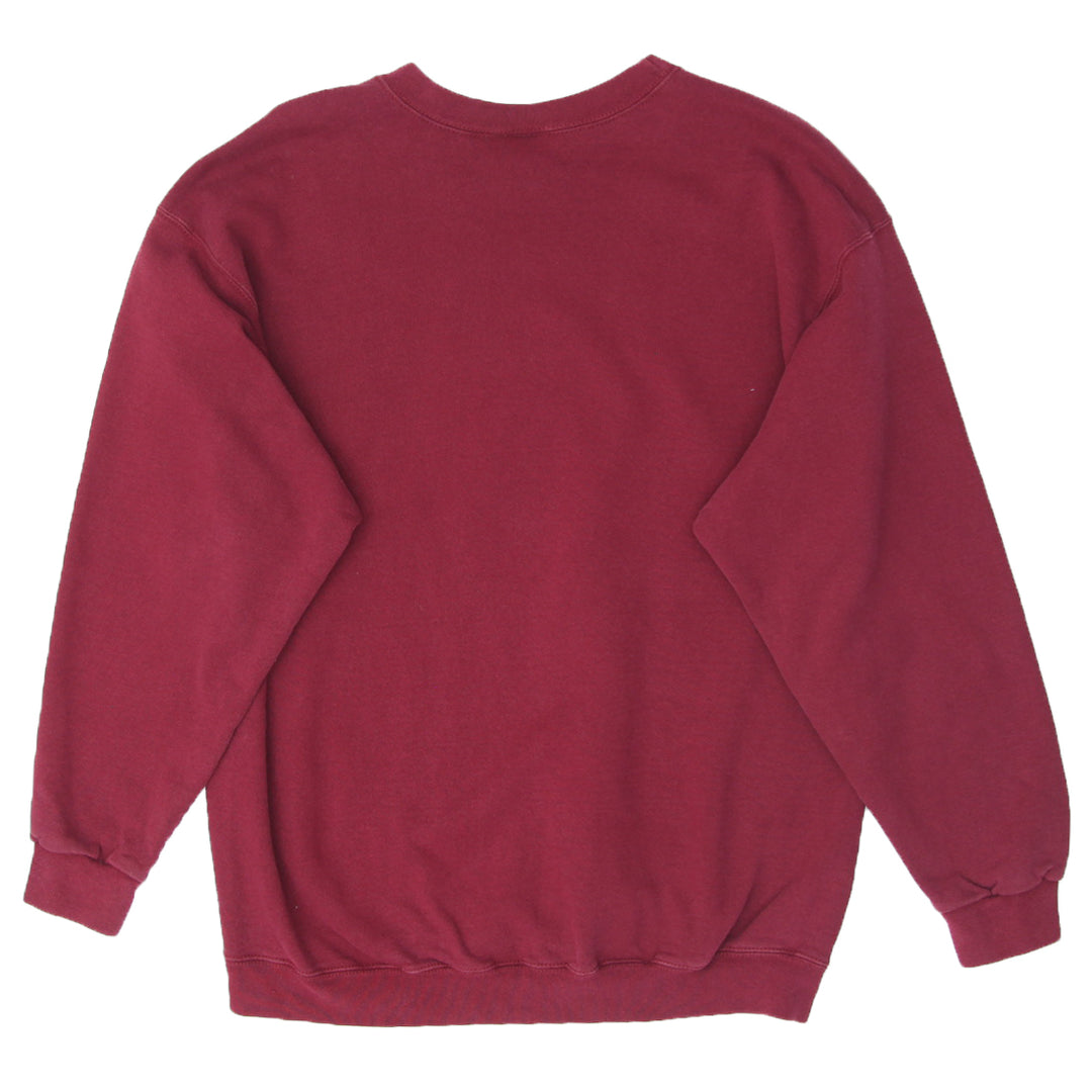 Vintage Nike 90's Swoosh Embroidered Crewneck Sweatshirt Maroon M