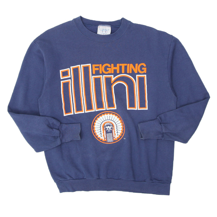 Vintage 90's Illinois Fighting Illini NCAA Crewneck Sweatshirt