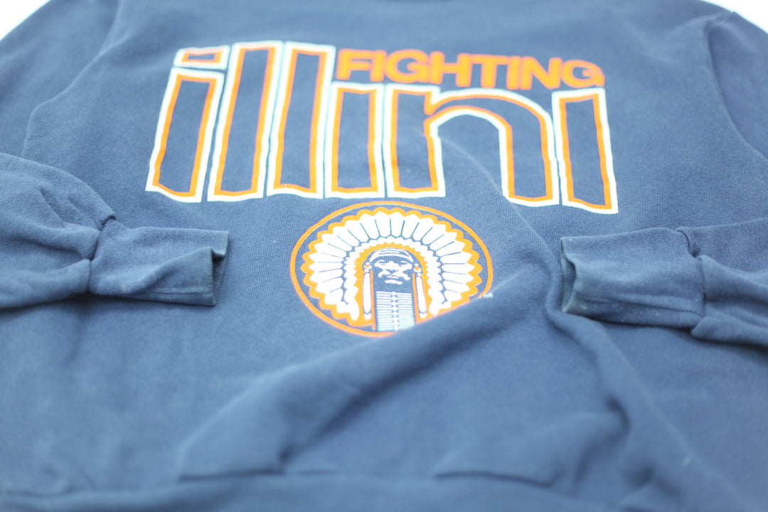 Vintage 90's Illinois Fighting Illini NCAA Crewneck Sweatshirt