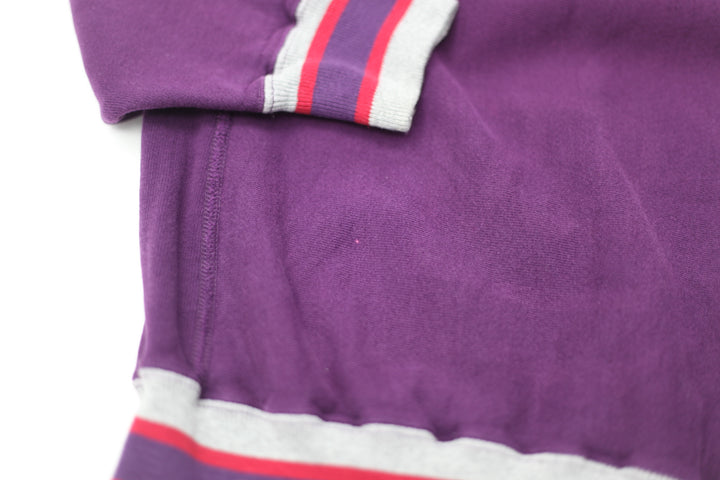 Vintage Champion Reverse Weave Embroidered Spell Out Purple Sweatshirt