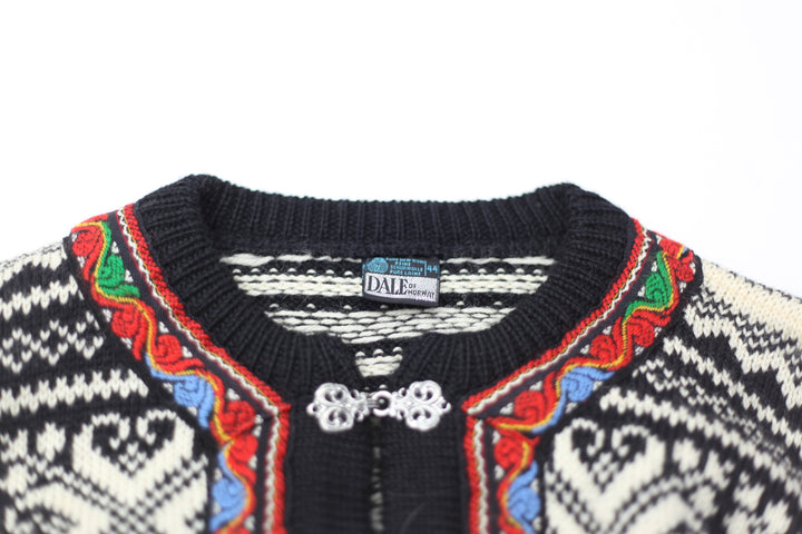 Vintage Dale Of Norway Ladies Knitted Sweater Cardigan
