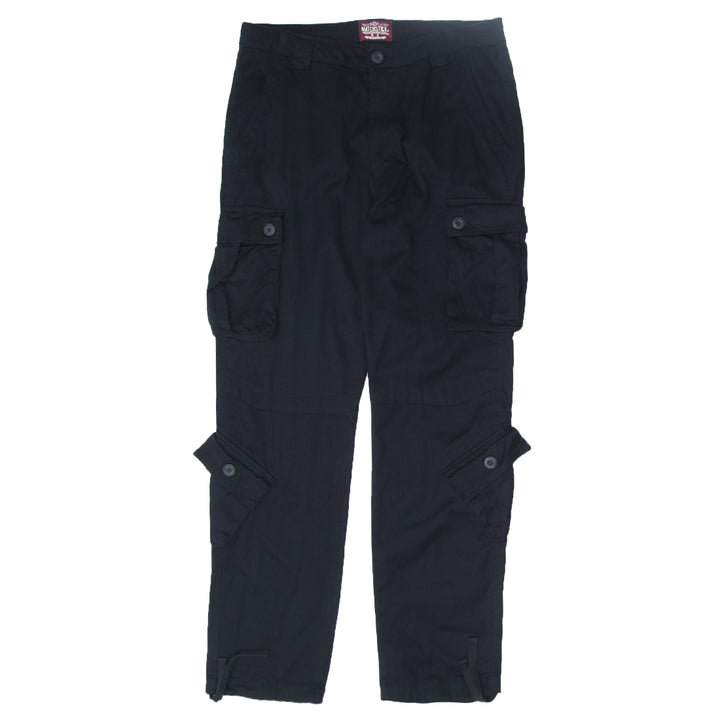 Mens Matchstik Black Cargo Pants