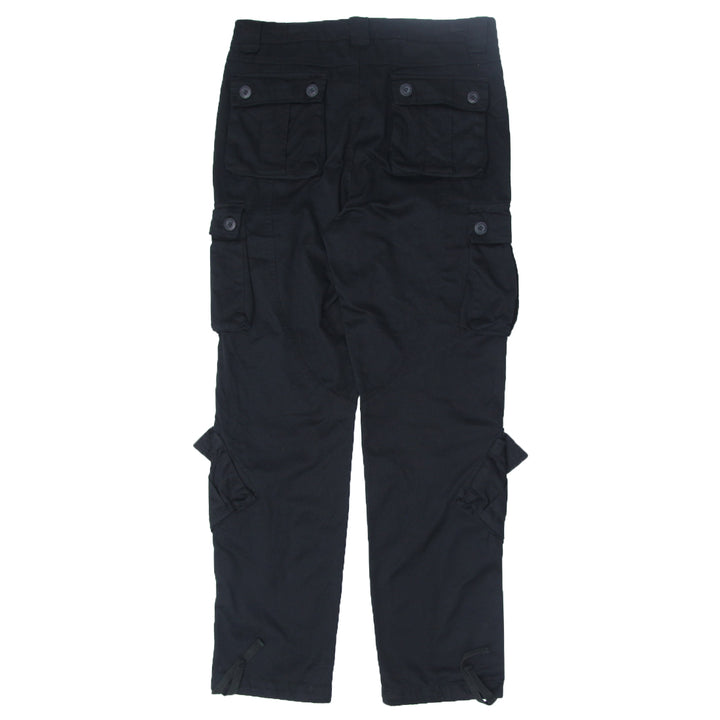 Mens Matchstik Black Cargo Pants