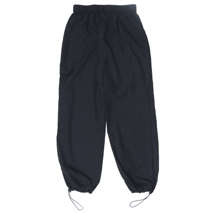 Ladies Cargo High Waist Black Parachute Pants