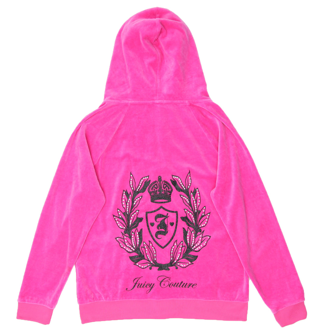 Y2K Juicy Couture Full Zip Velour Pink Hoodie