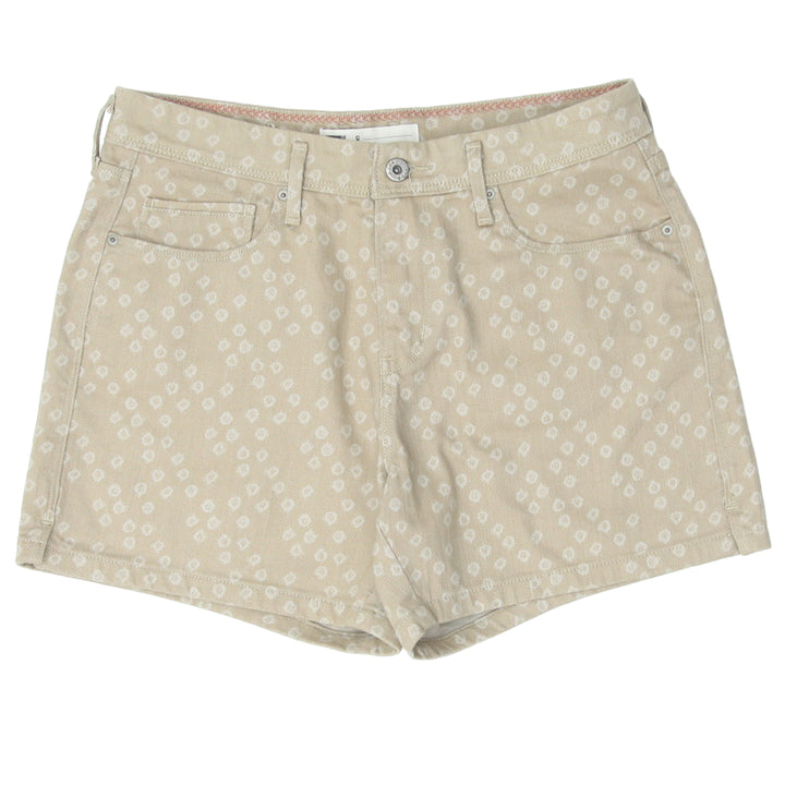 Ladies Levi Strauss Brown Printed Denim Shorts