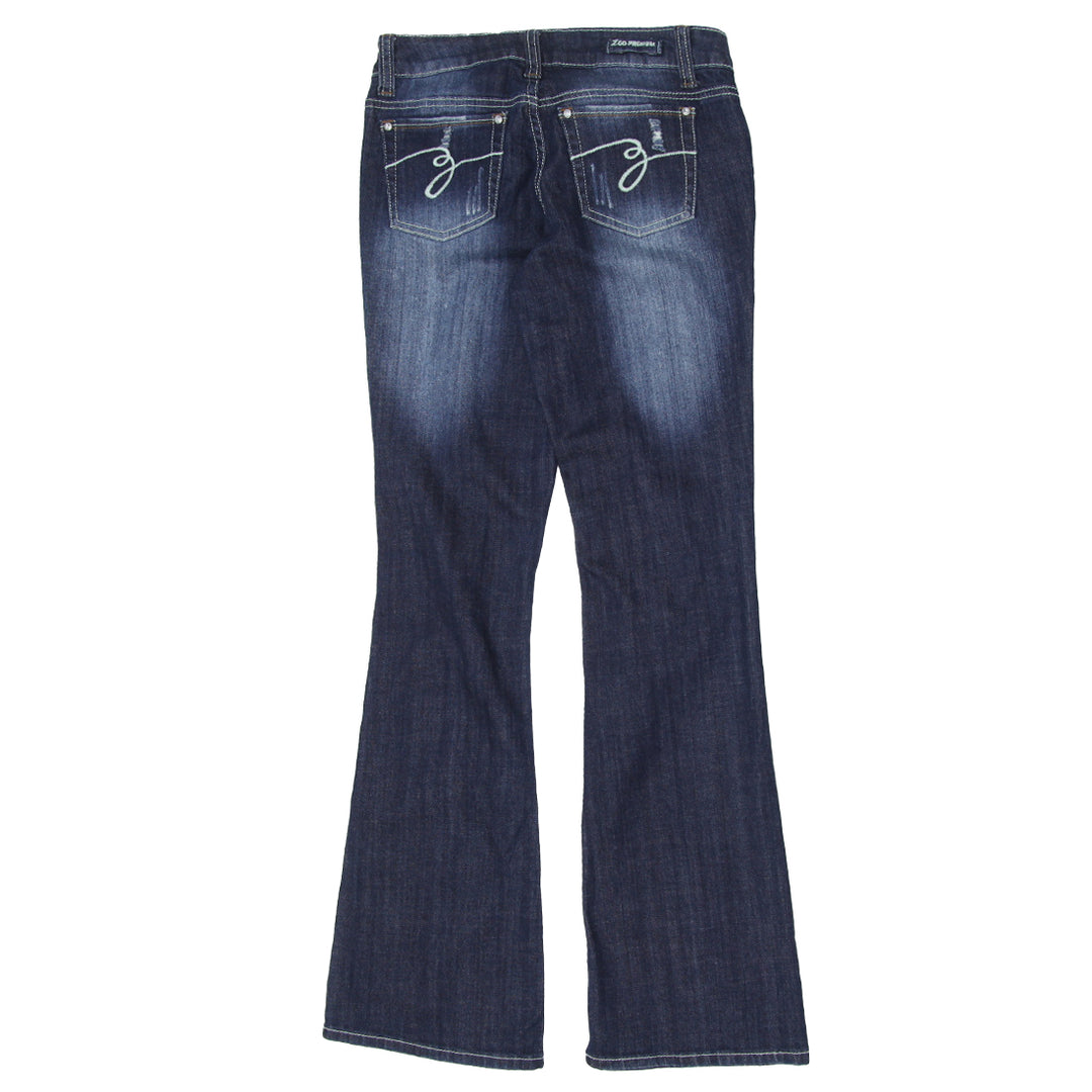 Ladies Z.Co Premium Ripped Bootcut Jeans