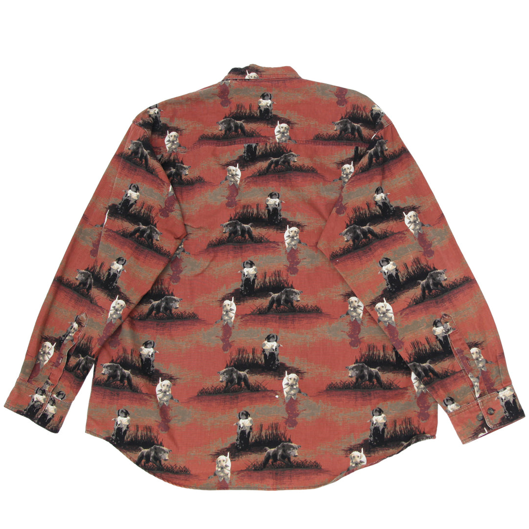 Mens Columbia River Lodge Hunting Dogs Long Sleeve Shirt