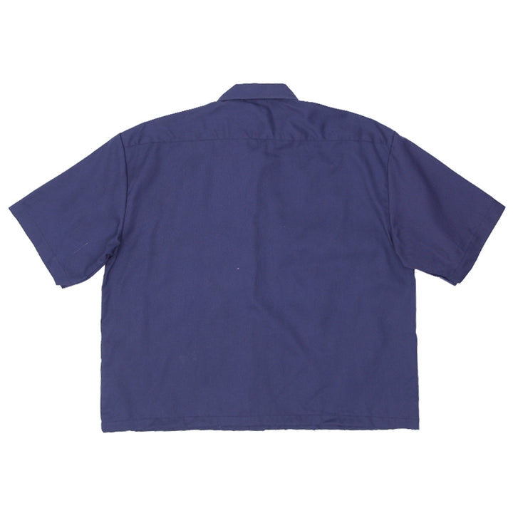 Mens Dickies Customized Work Shirt Navy Blue