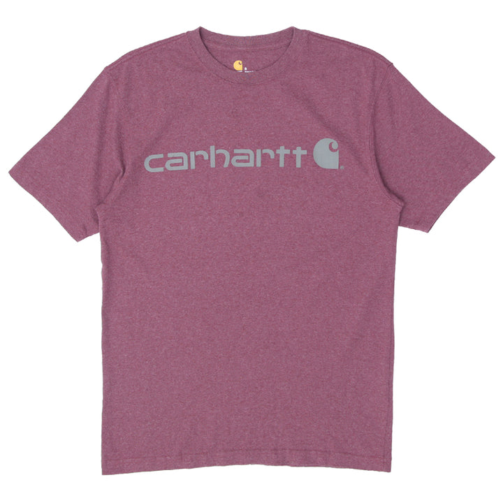 Mens Carhartt Original Fit Spell Out Logo T-Shirt Maroon