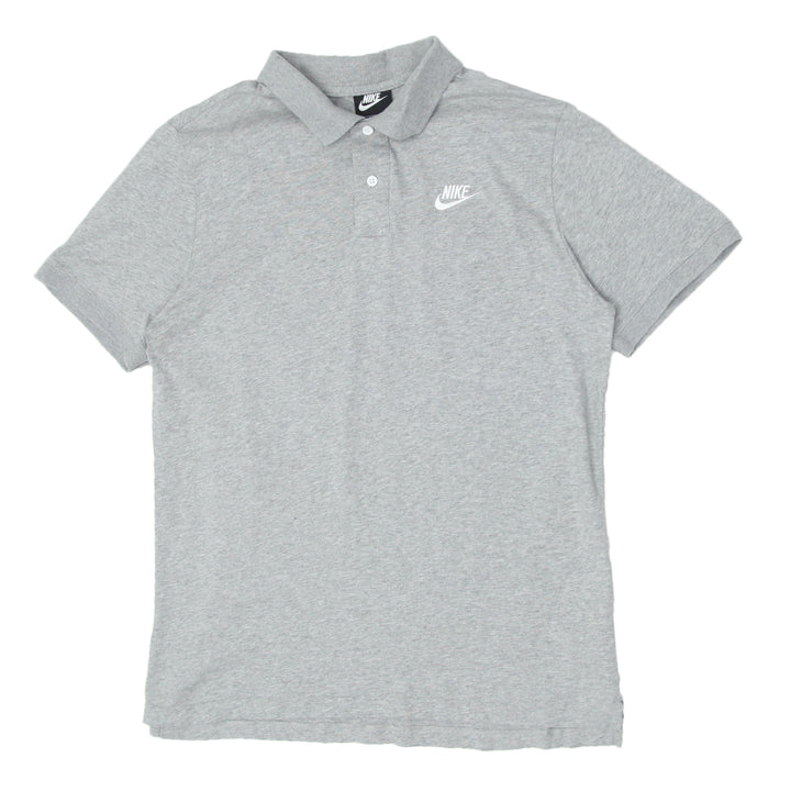 Mens Nike Embroidered Gray Polo T-Shirt