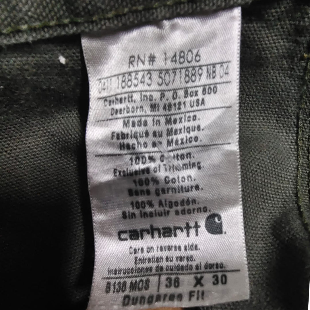 Mens Carhartt B136 MDS Dungaree Fit Double Knee Work Pants