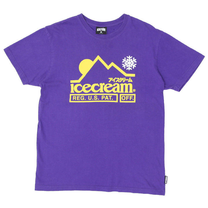 Mens Printed Purple Short Sleeve T-Shirt