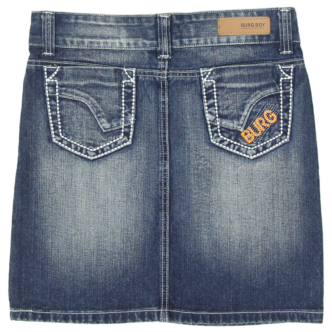 Ladies Burg Boy Washed Denim Skirt