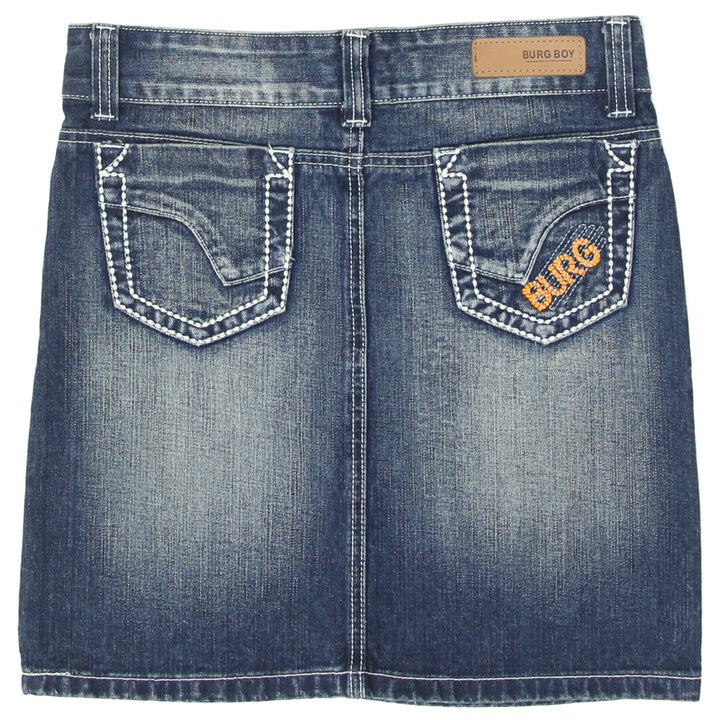 Ladies Burg Boy Washed Denim Skirt