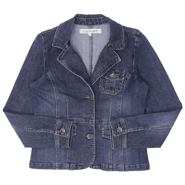 Ladies Contrast Denim Blazer / Jacket