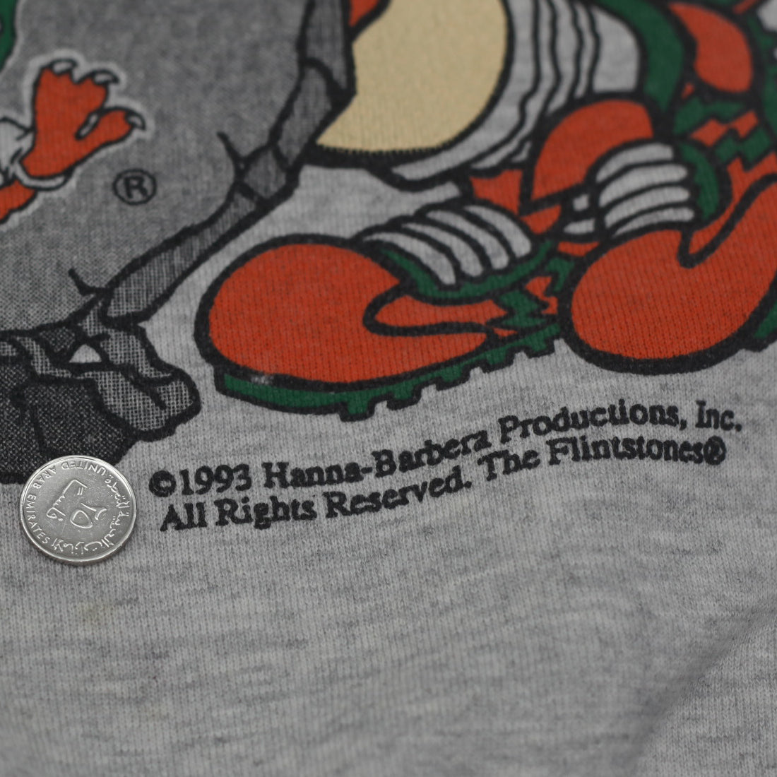 VTG 1993 Hanna-Barbera Flinstones Kids Miami online Dolphins Pullover Sweater Sz 7