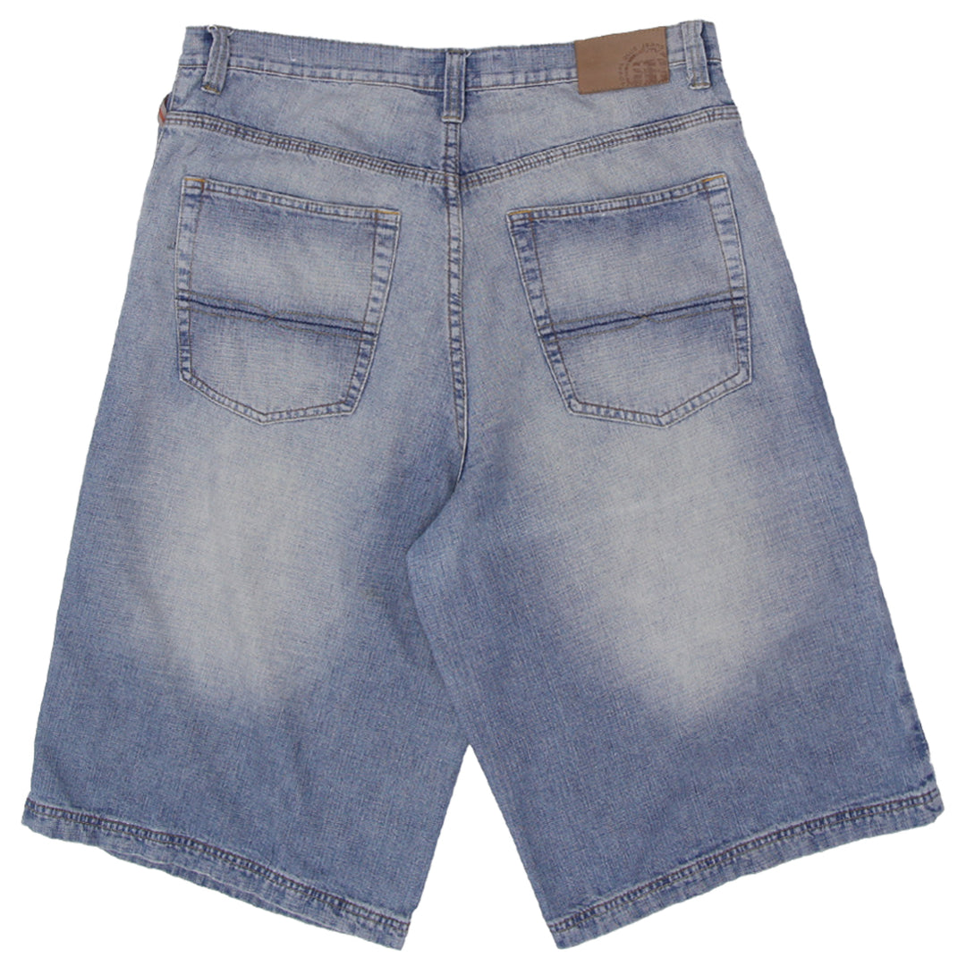 Mens Royal Blue Jeans Washed Denim Shorts