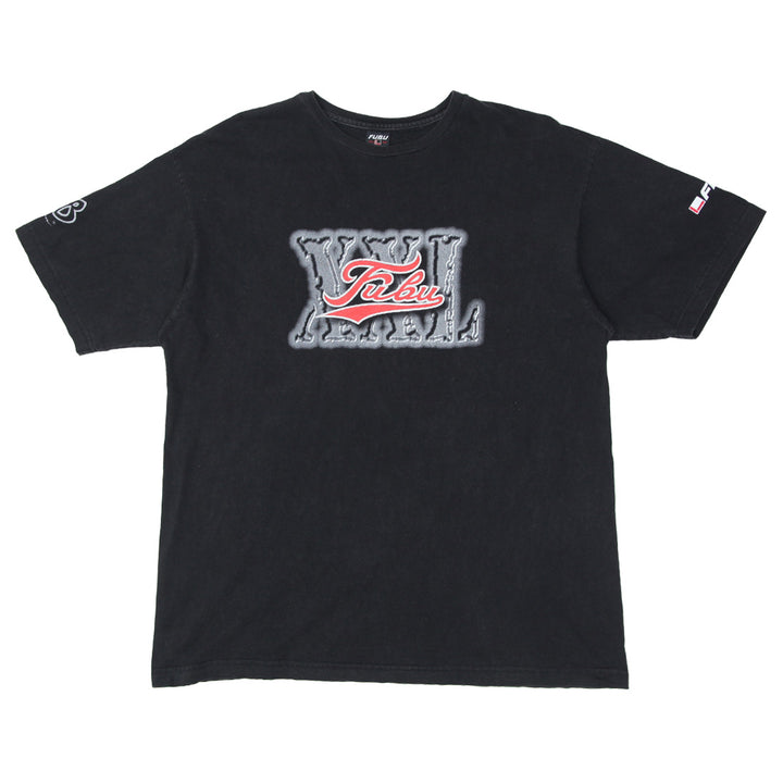 Mens Fubu Collection Black Logo T-Shirt