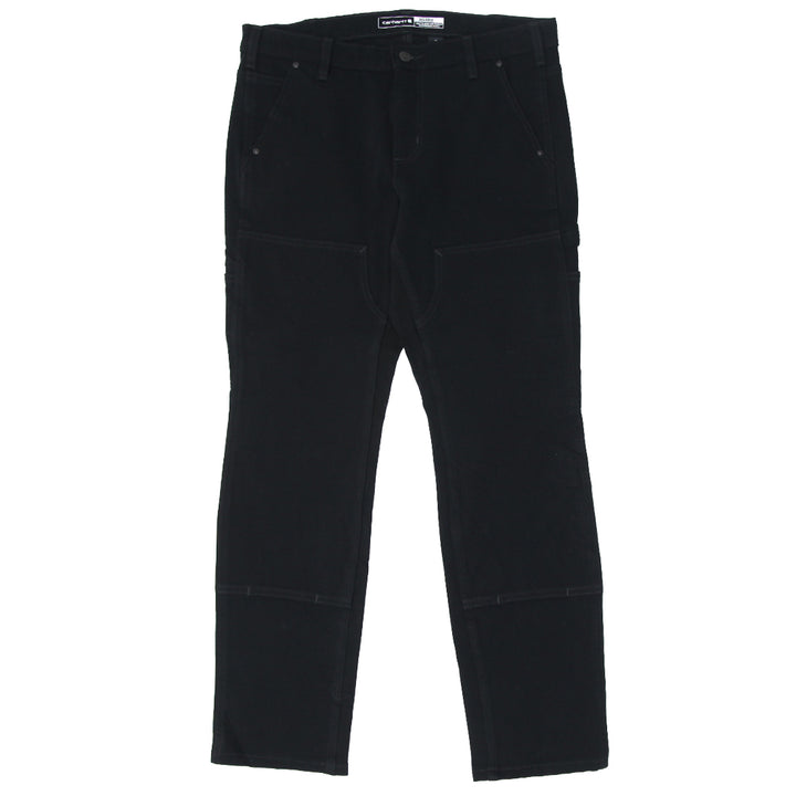 Ladies Carhartt Relaxed Fit Double Knee Black Pants