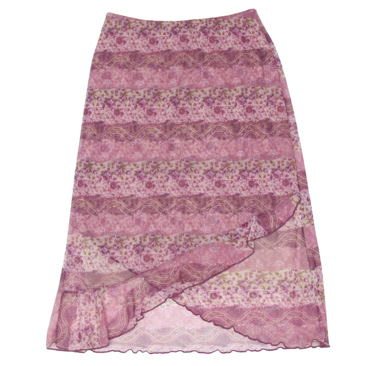 Y2K Mesh Floral Skirt