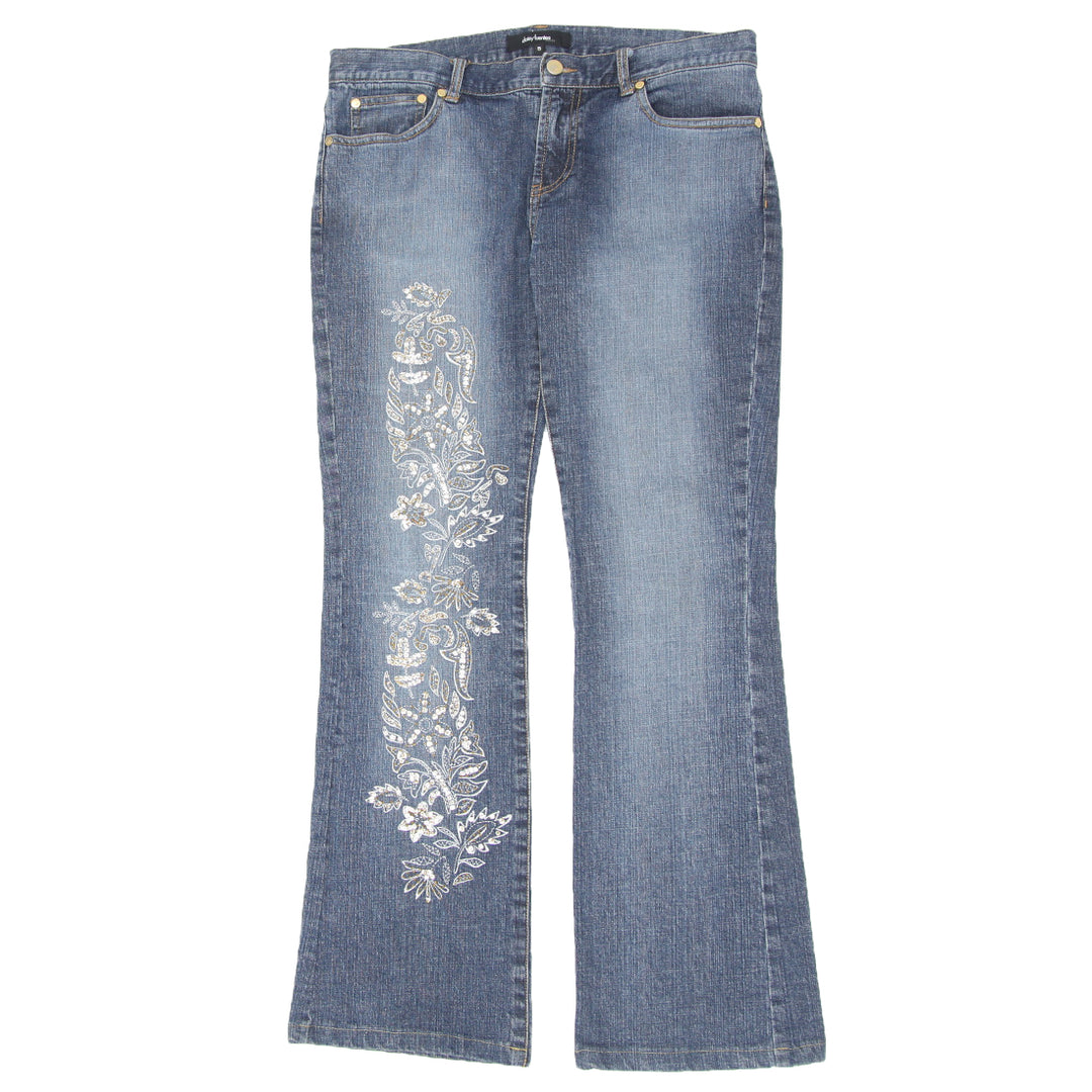 Ladies Daisy Fuentes Low Rise Sequence Bootleg Jeans