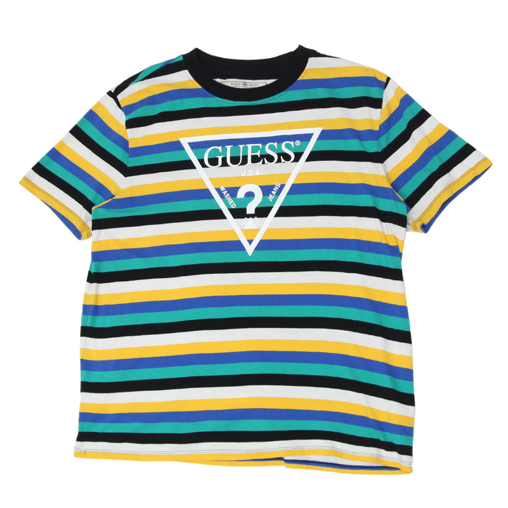 Mens Guess Striped Short Sleeve T-Shirt