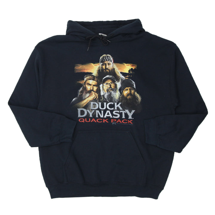 Mens Duck Dynasty Quack Pack Black Pullover Hoodie