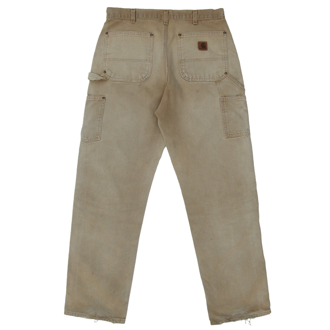 Mens Carhartt B136 BRN Original Dungaree Fit Double Knee Pants