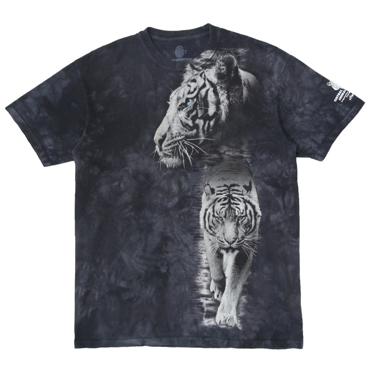 Mens The Mountain White Tiger Tie Dye T-Shirt