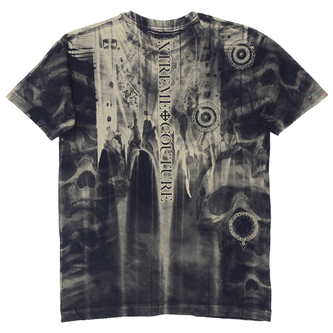 Mens Y2K Extreme Couture AOP Skull T-Shirt