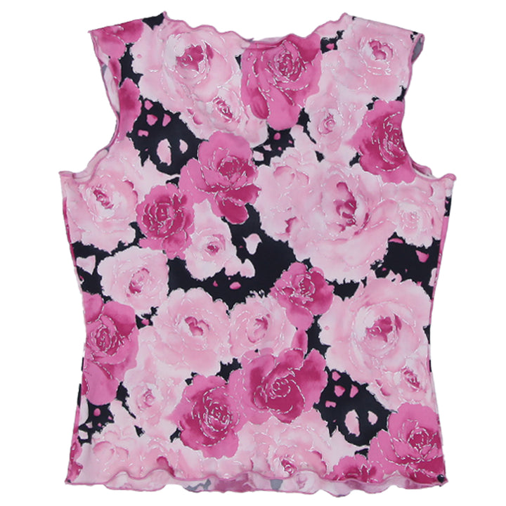 Y2K Floral Sleeveless Top