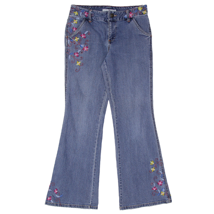 Y2K Tommy Hilfiger Floral Embroidered Flare Jeans