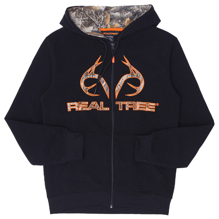 Mens Realtree Full Zip Black Hoodie