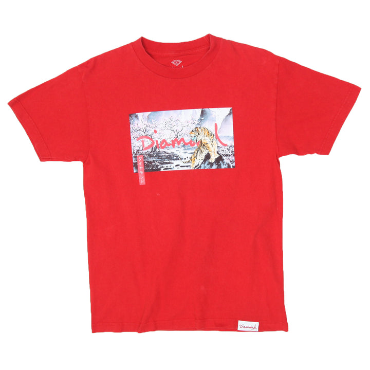 Mens Diamond Supply Tiger Red T-Shirt