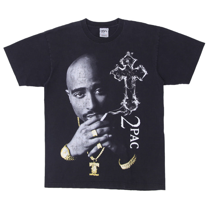 Vintage Tupac Shakur Smoke Cross Thug Life T-Shirt Shaka Wear L