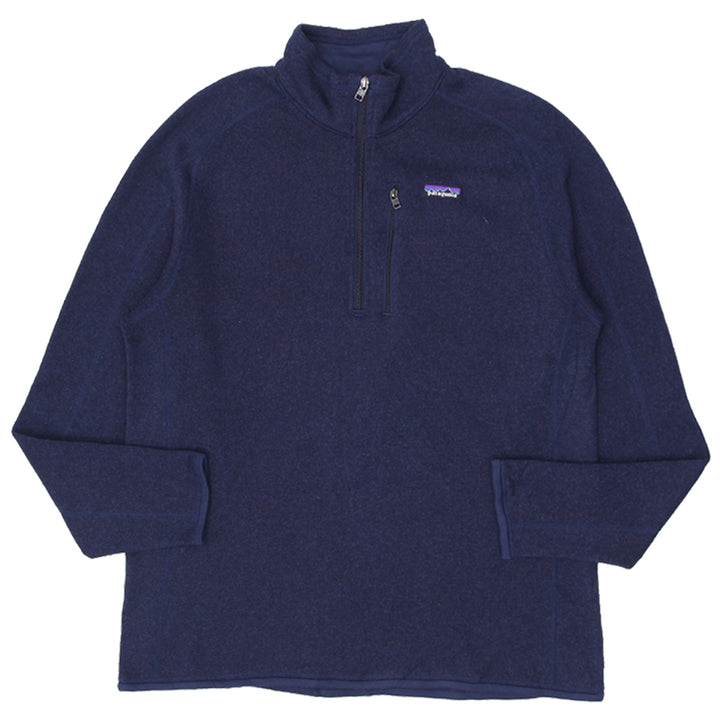 Mens Patagonia Quarter Zip Fleece Pullover Navy Blue