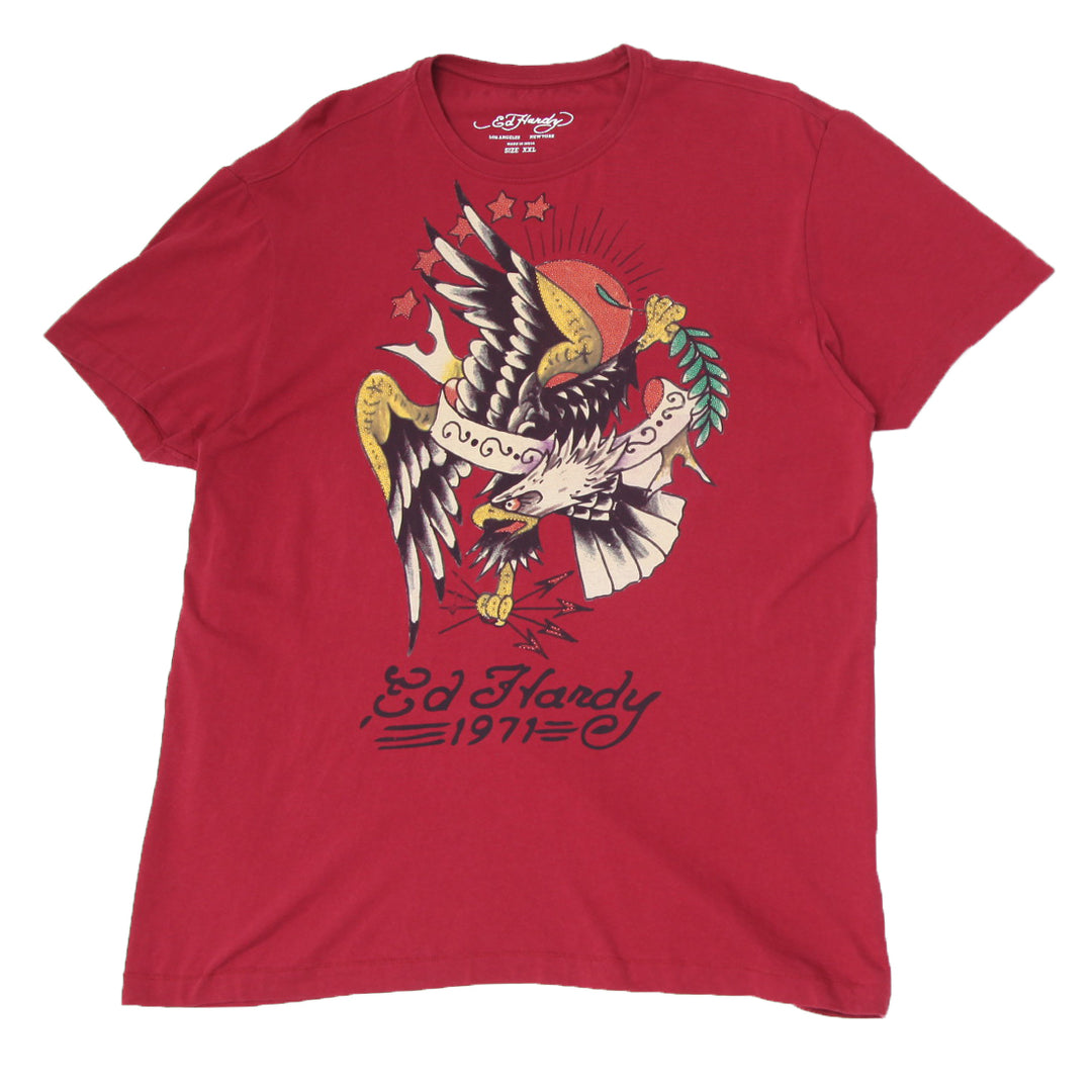 Mens Ed Hardy 1971 Red T-Shirt