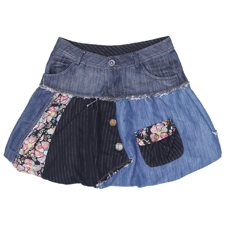 Y2K Desigual Patchwork Denim Mini Skirt