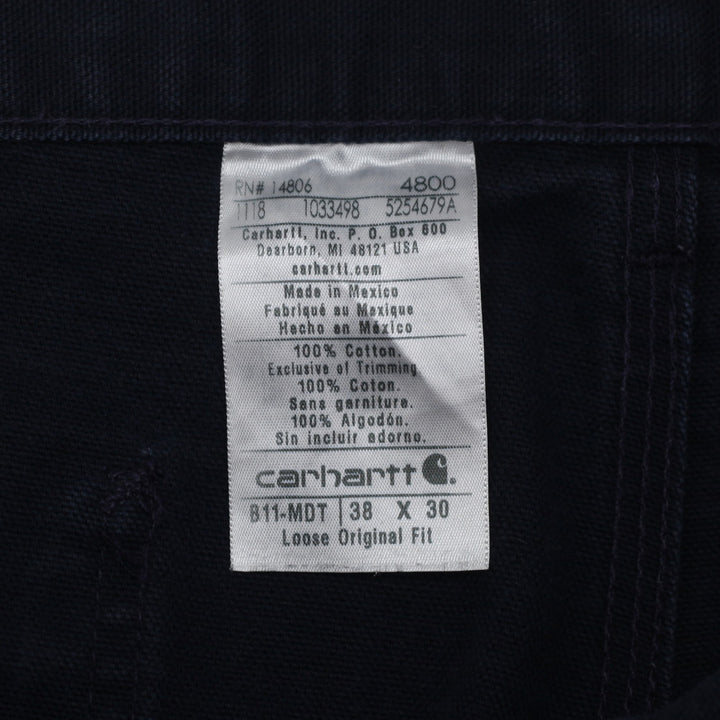 Mens Carhartt B11-MDT Loose Original Fit Navy Carpenter Pants