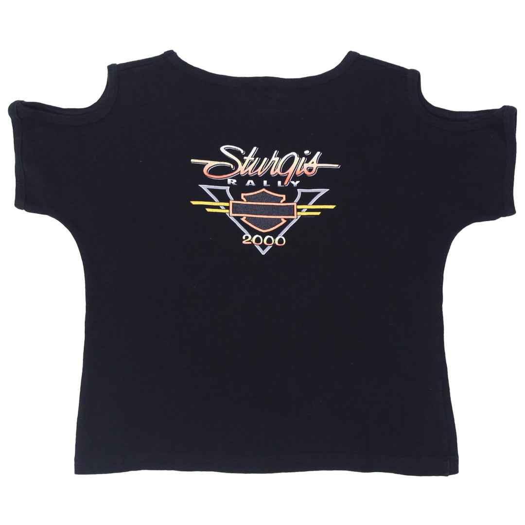 Y2K Harley Davidson Cold Shoulder Top