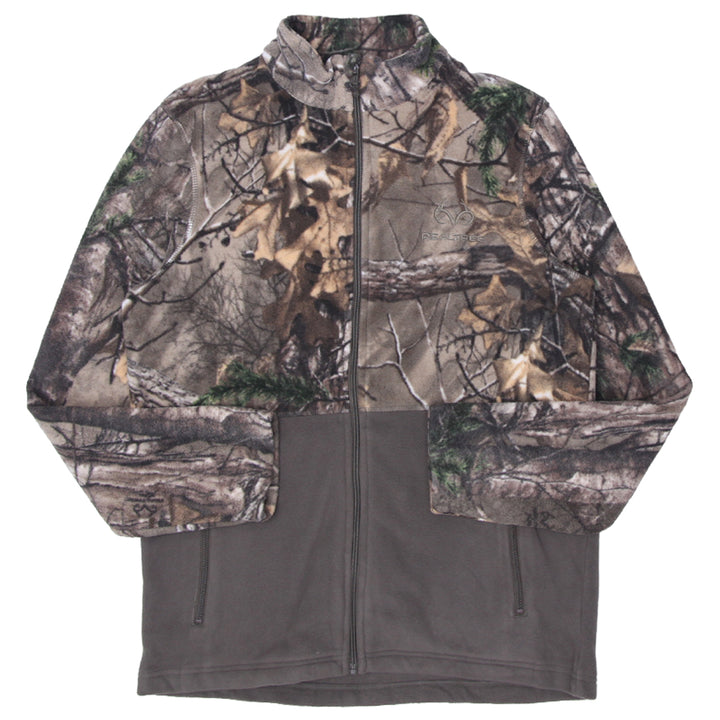 Mens Realtree Fleece Forest Camo Jacket