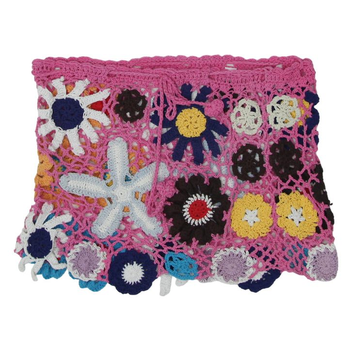 Y2K Crochet Floral Mini Skirt