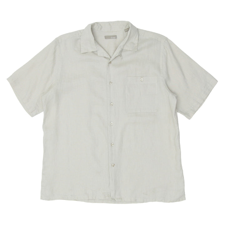 Mens Bruno Loop Collar Linen Shirt